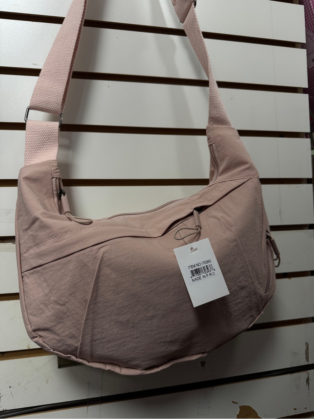 Women’s Soft Pink Shoulder Bag - Casual Everyday Hobo